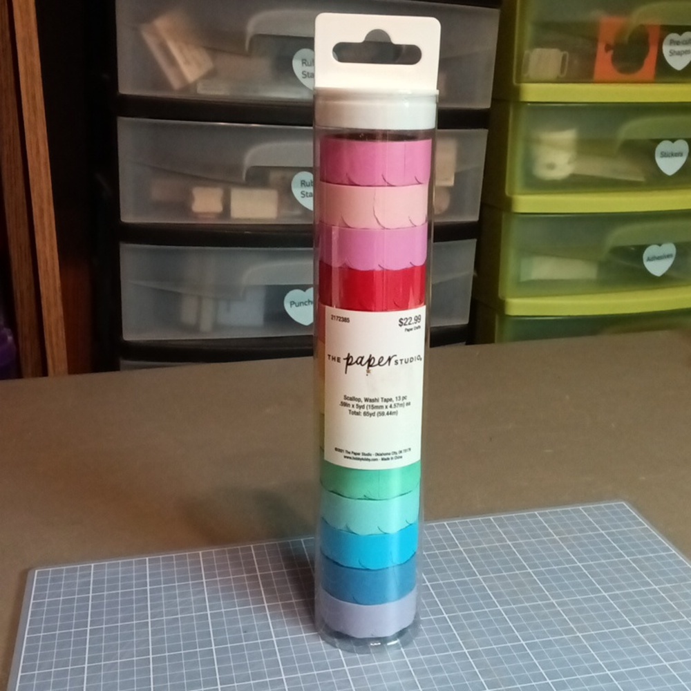 Colorful Washi Tape Set With Scalloped Edges